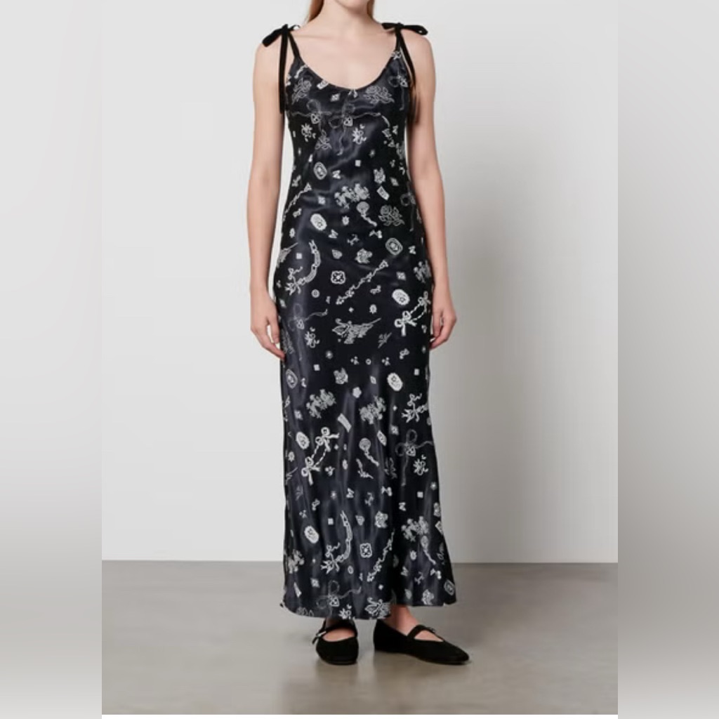 Nwt Damson Madder Black Slip Dress